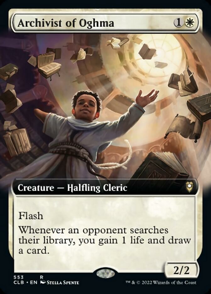 Archivist of Oghma (Extended Art) [Commander Legends: Battle for Baldur's Gate] Foil