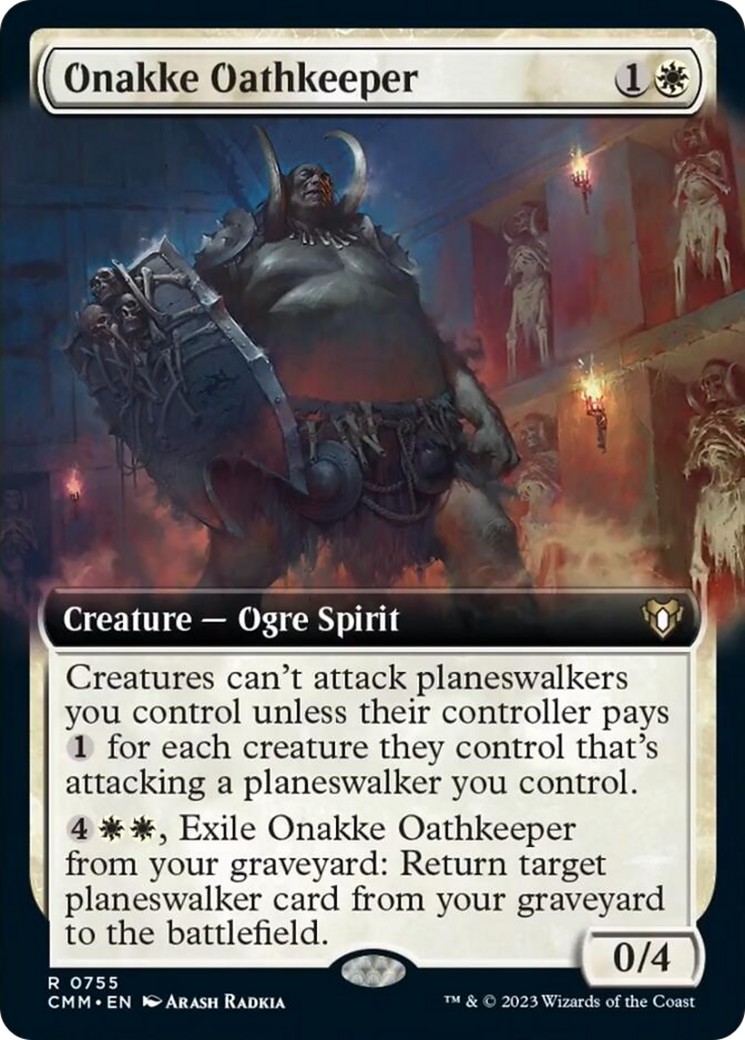 Onakke Oathkeeper (Extended Art) [Commander Masters] Foil