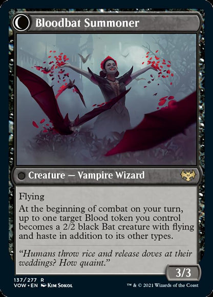 Voldaren Bloodcaster // Bloodbat Summoner [Innistrad: Crimson Vow] Foil