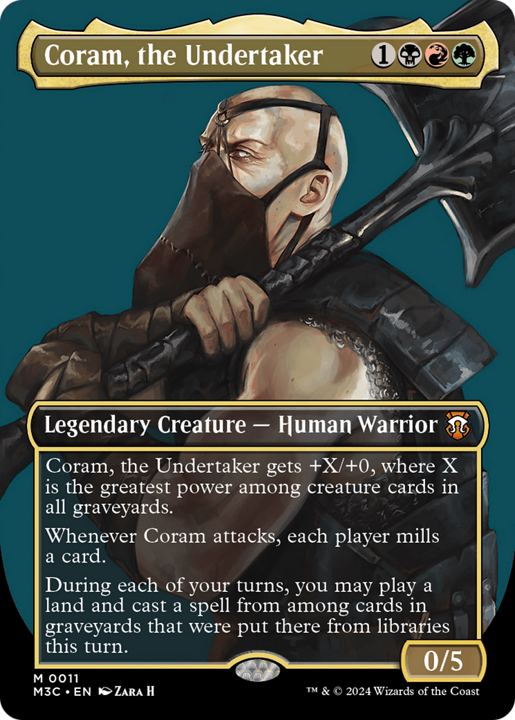 Coram, the Undertaker (Borderless) [Modern Horizons 3 Commander] Foil