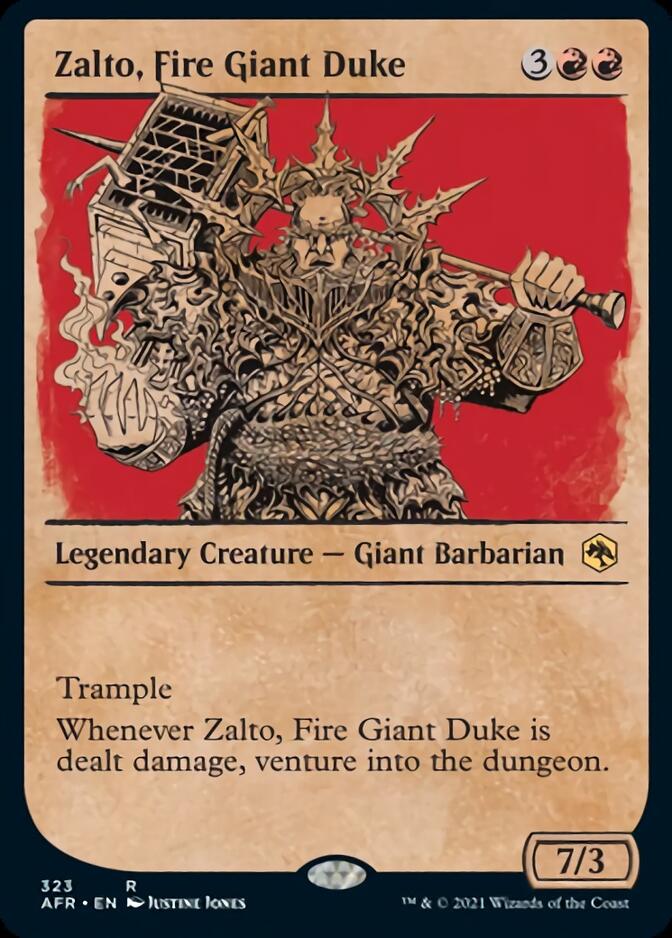 Zalto, Fire Giant Duke (Showcase) [Dungeons & Dragons: Adventures in the Forgotten Realms] Foil