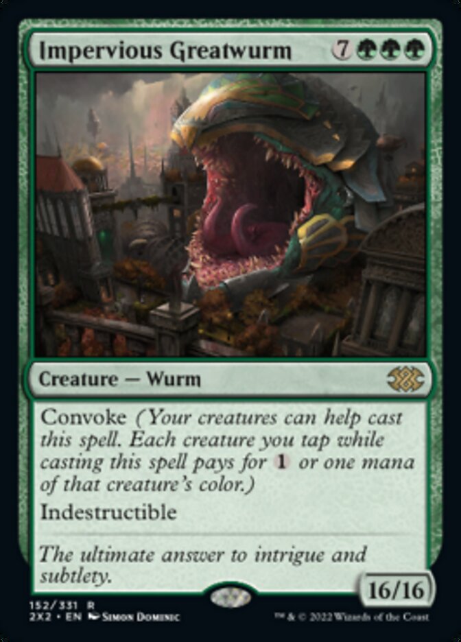 Impervious Greatwurm [Double Masters 2022] Foil
