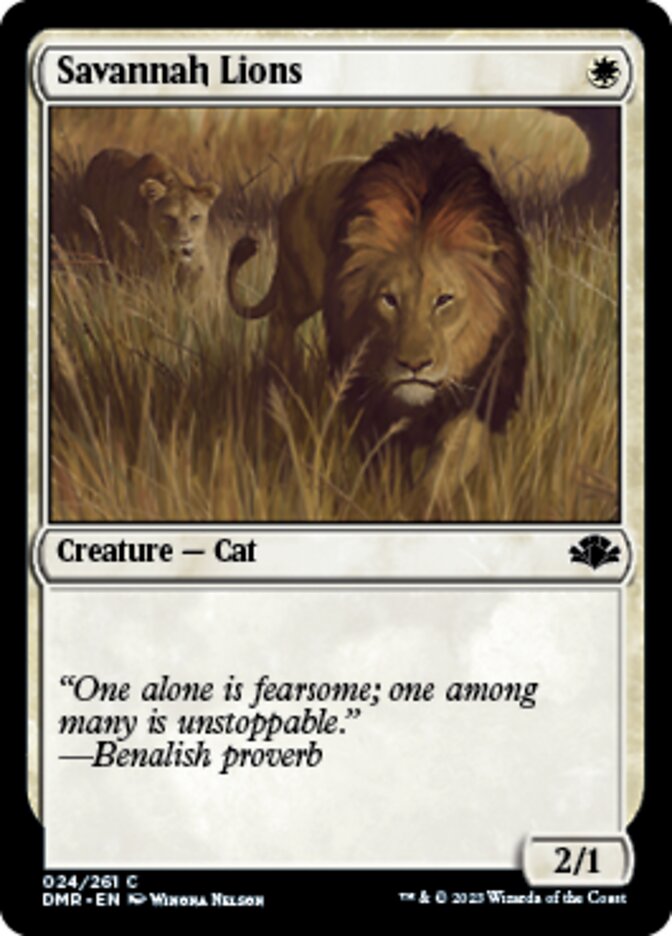 Savannah Lions [Dominaria Remastered] Foil