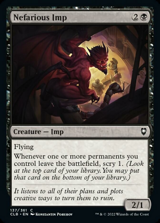 Nefarious Imp [Commander Legends: Battle for Baldur's Gate] Foil