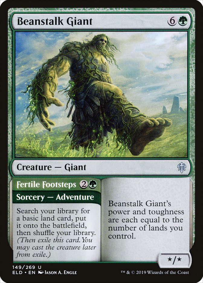Beanstalk Giant // Fertile Footsteps [Throne of Eldraine] Foil