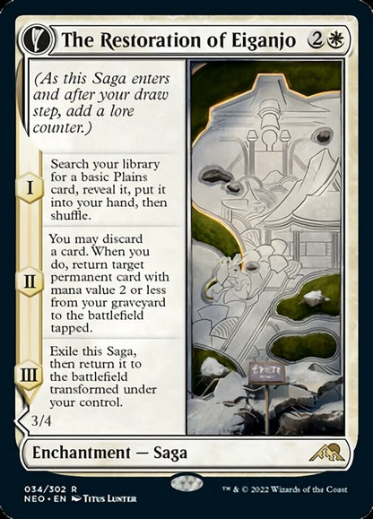 The Restoration of Eiganjo // Architect of Restoration [Kamigawa: Neon Dynasty] Foil
