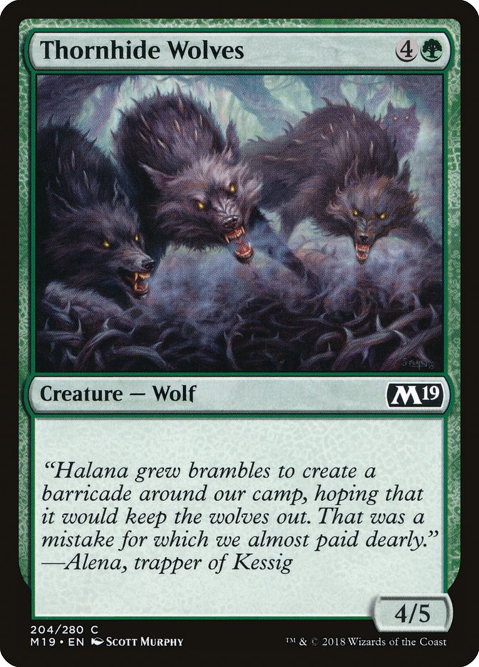 Thornhide Wolves [Core Set 2019] Foil