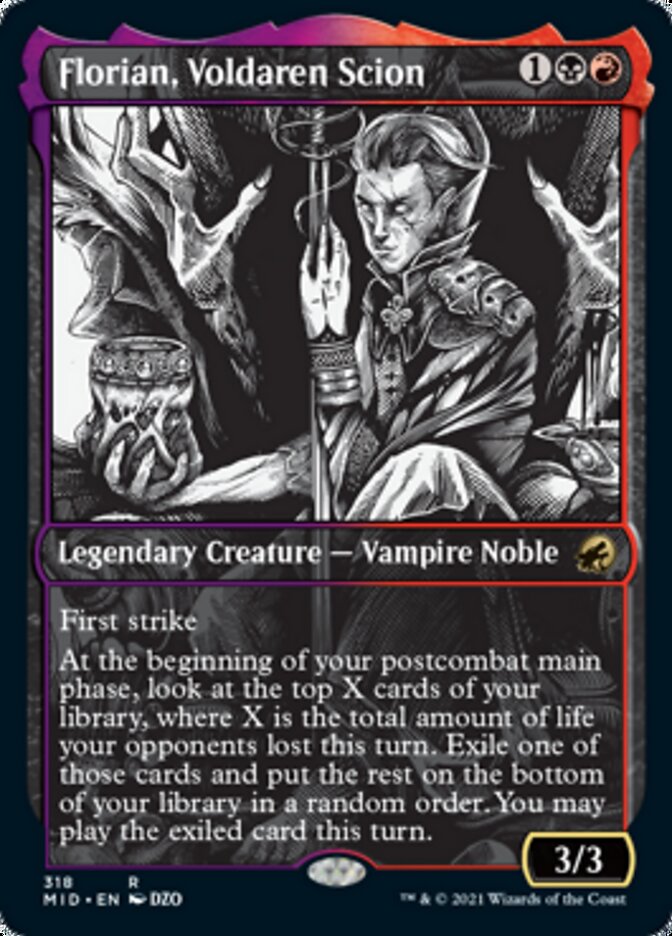 Florian, Voldaren Scion (Showcase Eternal Night) [Innistrad: Midnight Hunt] Foil