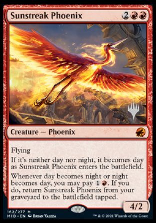 Sunstreak Phoenix (Promo Pack) [Innistrad: Midnight Hunt Promos] Foil
