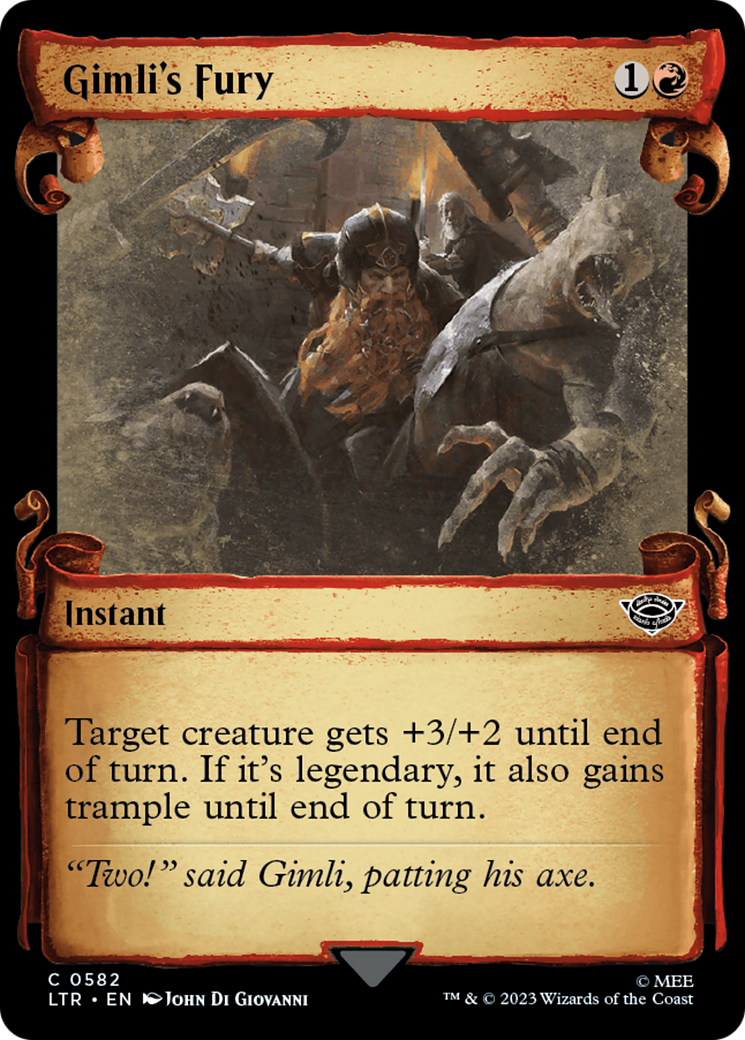 Gimli's Fury [The Lord of the Rings: Tales of Middle-Earth Showcase Scrolls] Foil