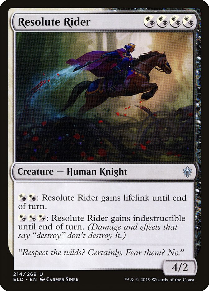 Resolute Rider [Throne of Eldraine] Foil