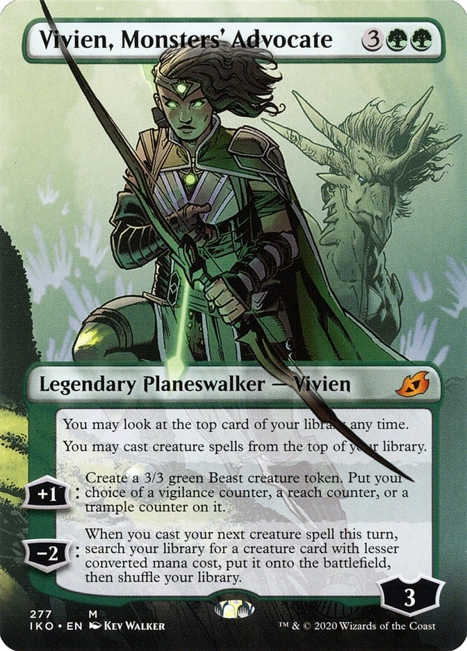 Vivien, Monsters' Advocate (Borderless) [Ikoria: Lair of Behemoths] Foil