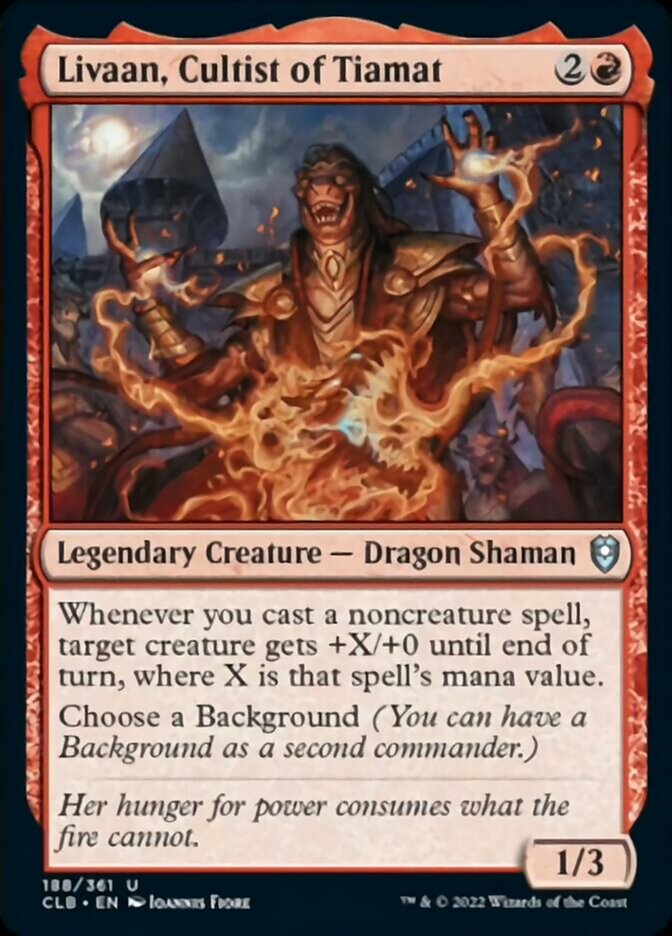 Livaan, Cultist of Tiamat [Commander Legends: Battle for Baldur's Gate] Foil