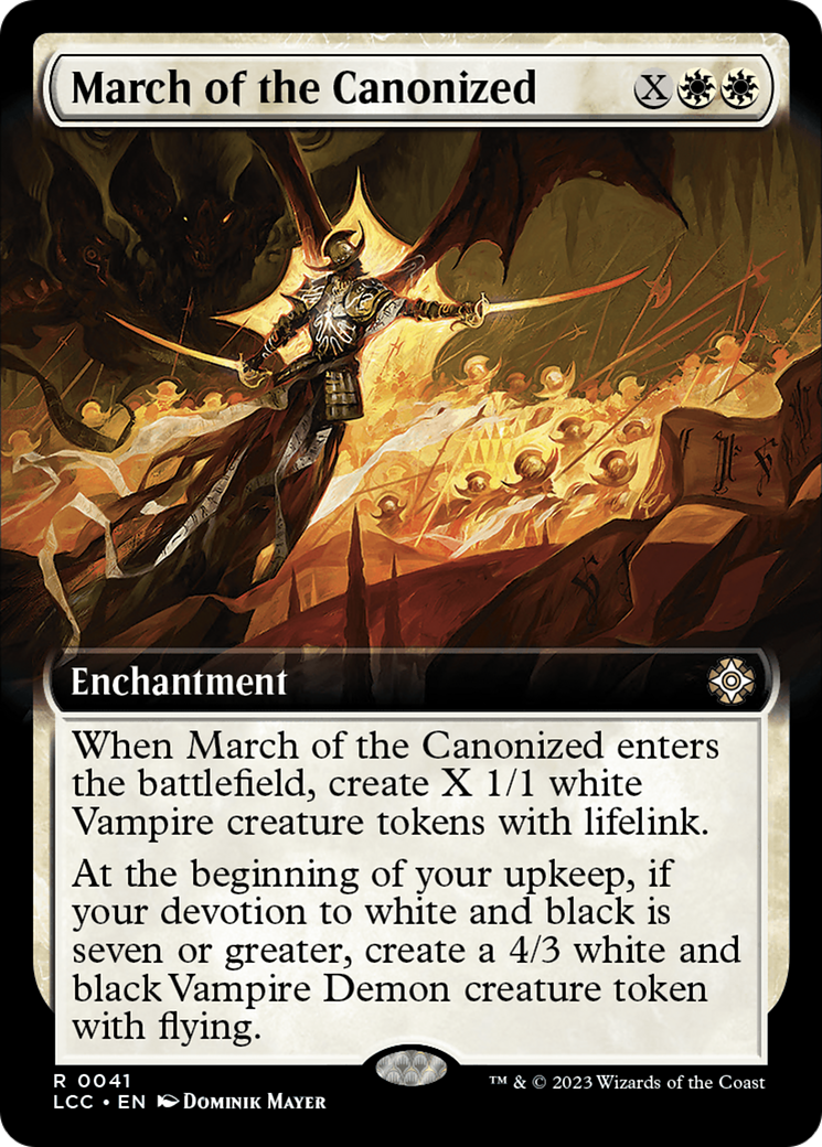 March of the Canonized (Extended Art) [The Lost Caverns of Ixalan Commander] Foil