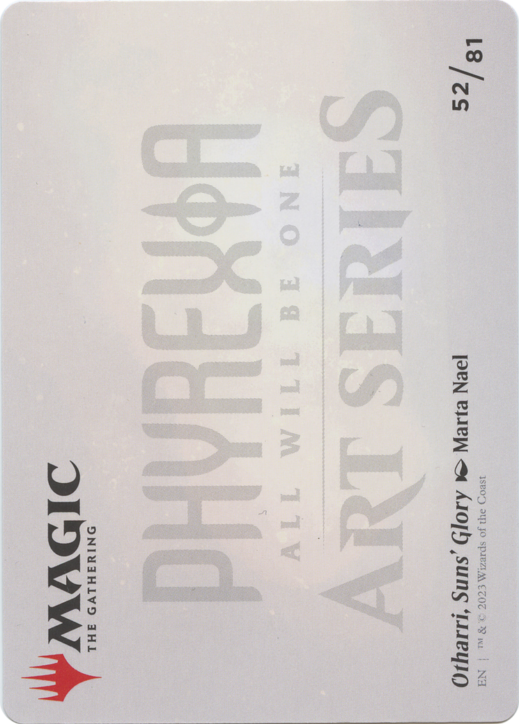 Otharri, Suns' Glory // Otharri, Suns' Glory  [Phyrexia: All Will Be One Art Series] (Borderless)