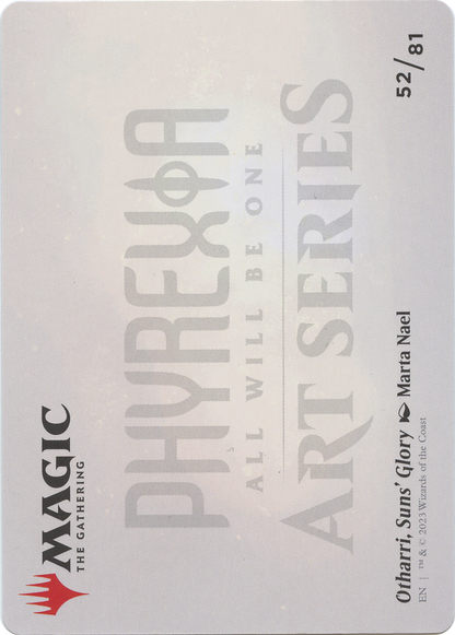 Otharri, Suns' Glory // Otharri, Suns' Glory  [Phyrexia: All Will Be One Art Series] (Borderless)