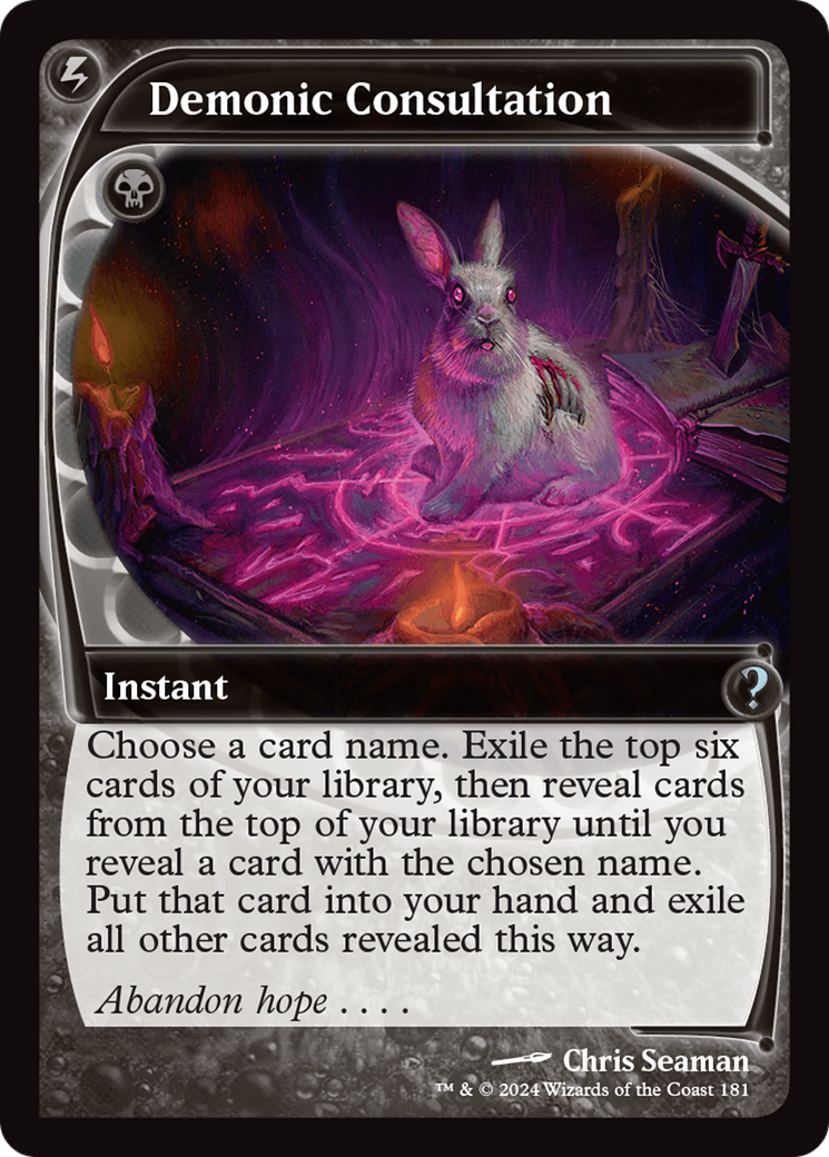 Demonic Consultation (Future Sight) [Mystery Booster 2] Foil