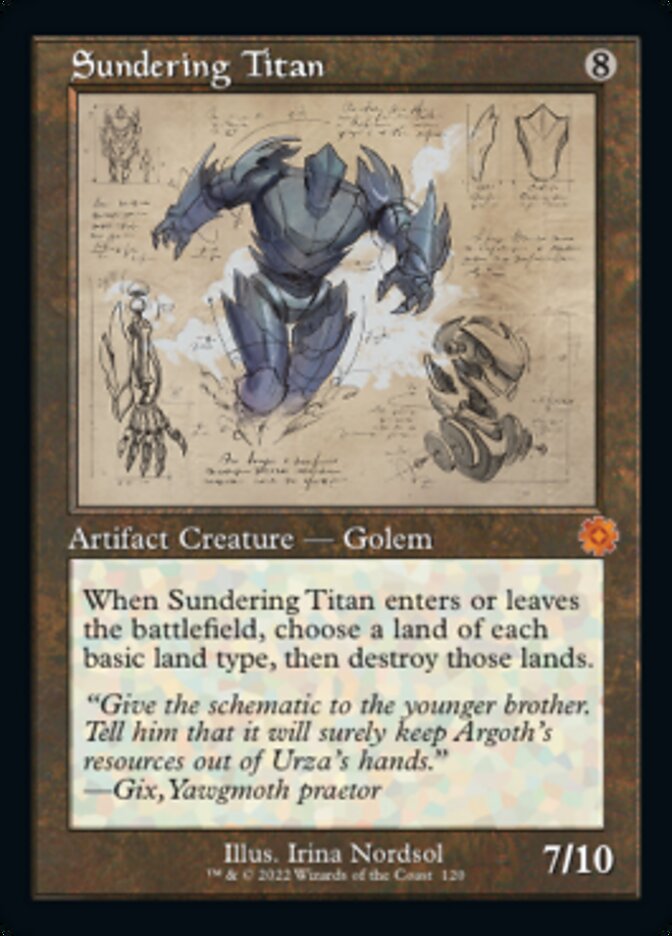 Sundering Titan (Retro Schematic) [The Brothers' War Retro Artifacts] Foil