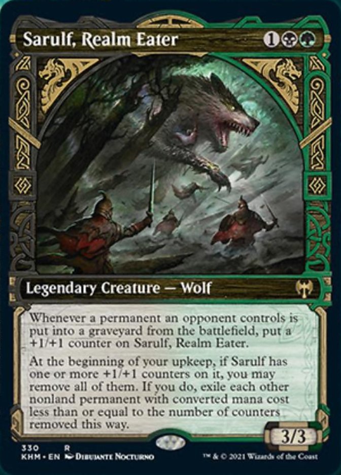 Sarulf, Realm Eater (Showcase) [Kaldheim] Foil