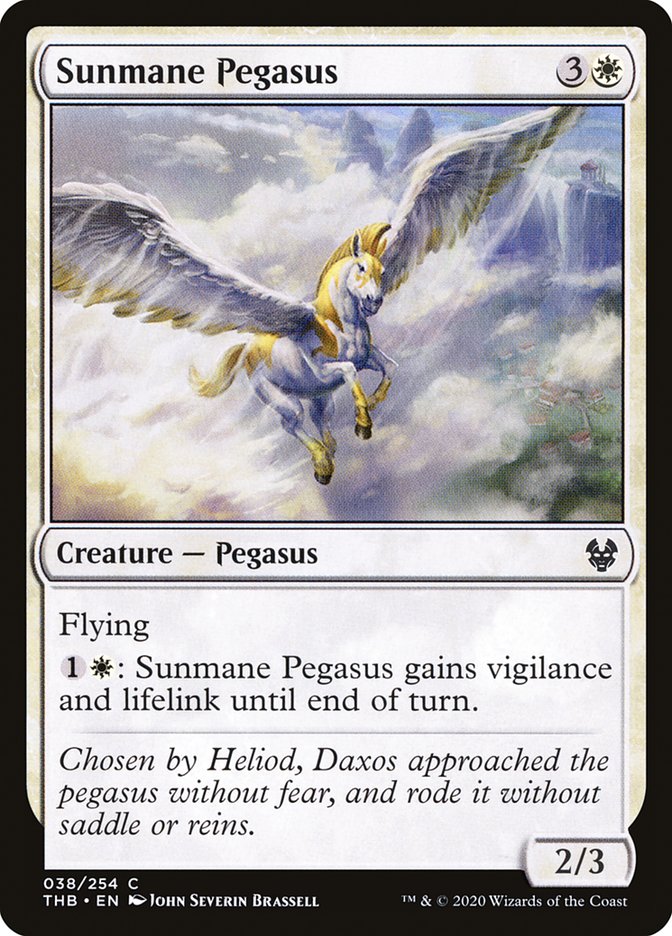 Sunmane Pegasus [Theros Beyond Death] Foil