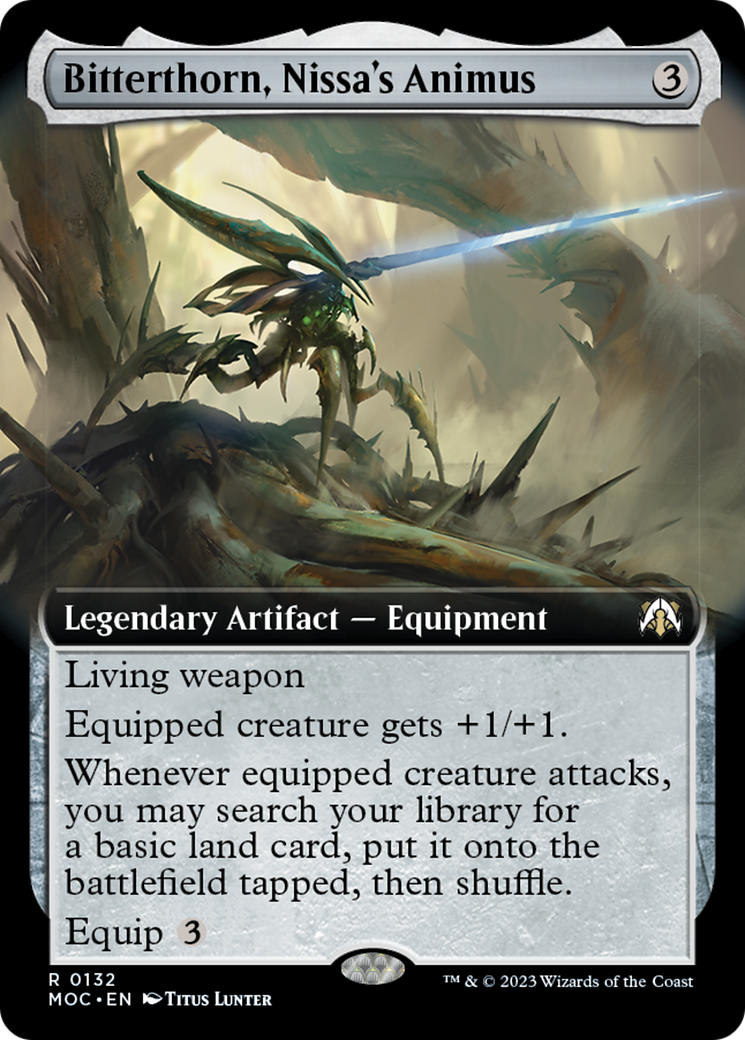 Bitterthorn, Nissa's Animus (Extended Art) [March of the Machine Commander] Foil