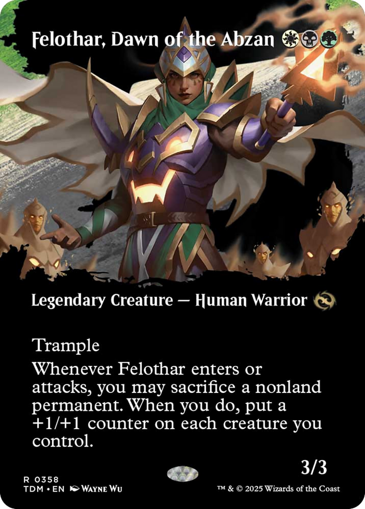 Felothar, Dawn of the Abzan (Borderless) [Tarkir: Dragonstorm] Foil