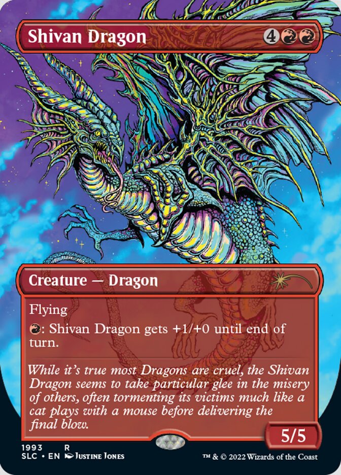 Shivan Dragon (Borderless) [Secret Lair 30th Anniversary Countdown Kit] Foil