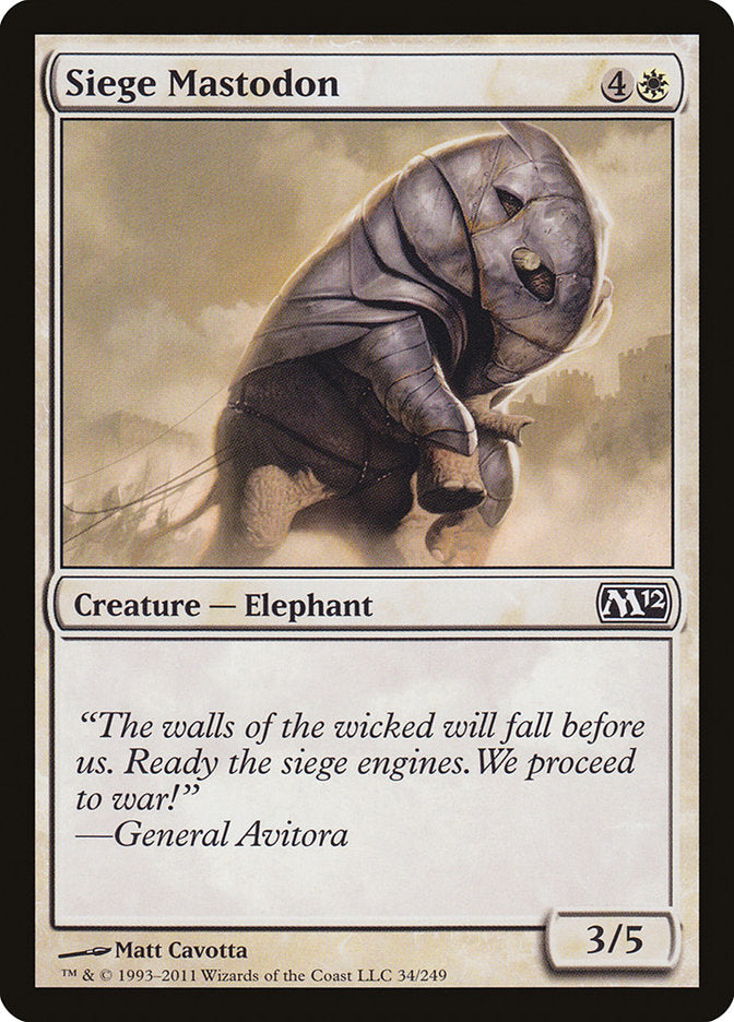 Siege Mastodon [Magic 2012] Foil