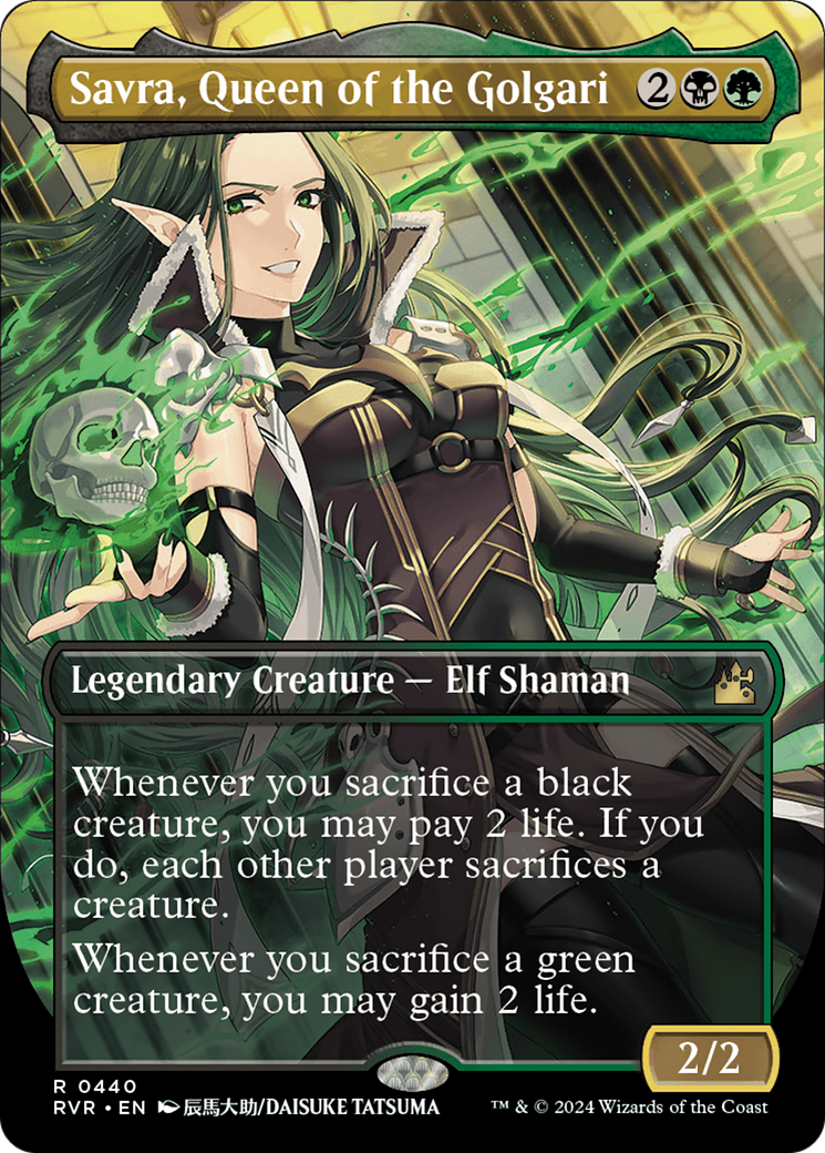 Savra, Queen of the Golgari (Anime Borderless) [Ravnica Remastered] Foil