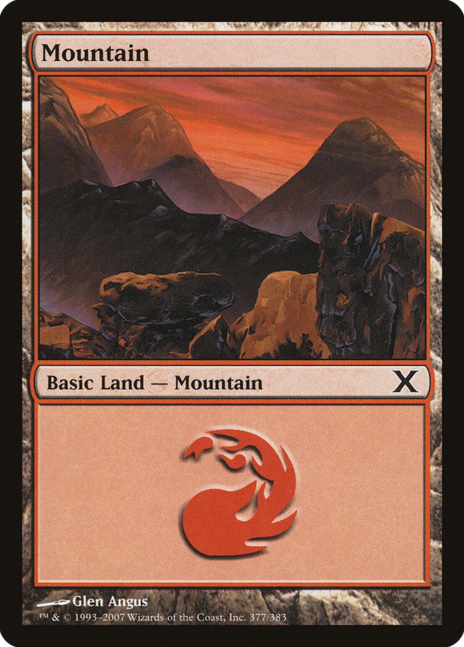 Mountain (377) [Tenth Edition] Foil