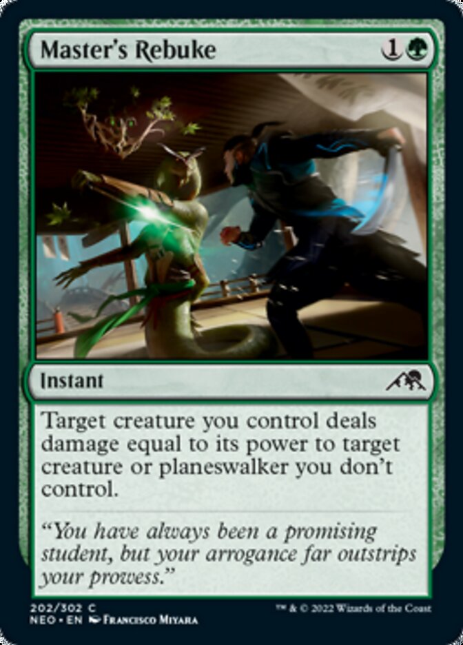 Master's Rebuke [Kamigawa: Neon Dynasty] Foil -1