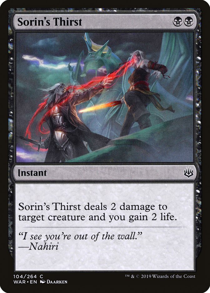 Sorin's Thirst [War of the Spark] Foil