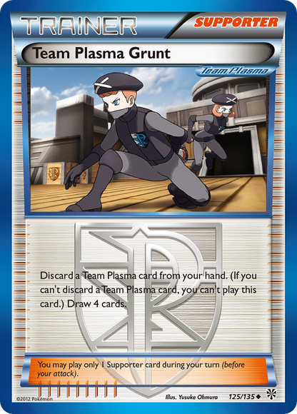 Team Plasma Grunt (125/135) [Black & White: Plasma Storm] Reverse Holofoil
