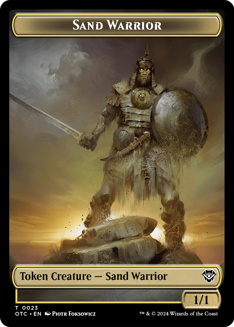 Sand Warrior  [Outlaws of Thunder Junction Commander Tokens] Foil