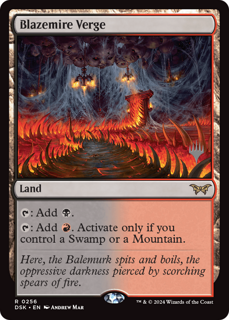 Blazemire Verge (Promo Pack) [Duskmourn: House of Horror Promos] Foil