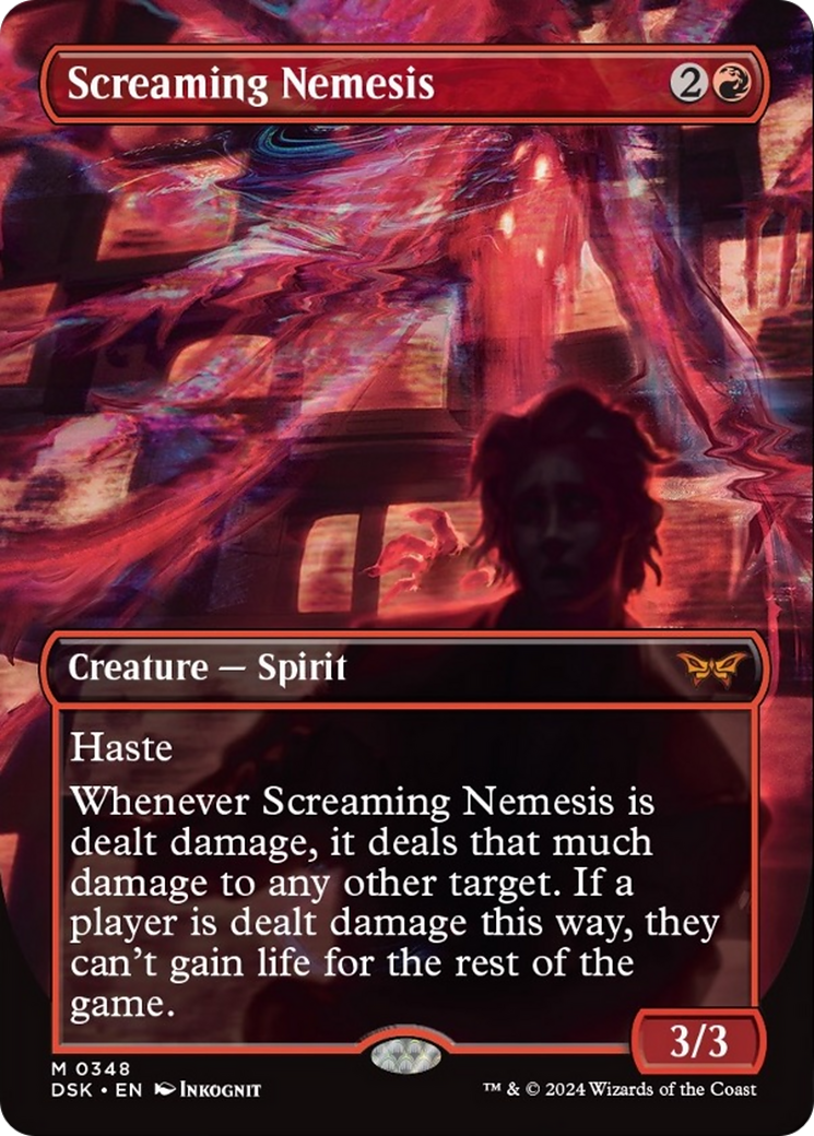 Screaming Nemesis (Borderless) [Duskmourn: House of Horror] Foil