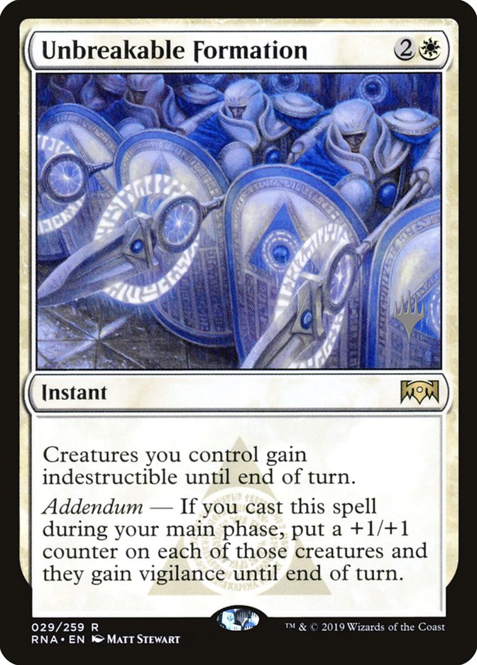 Unbreakable Formation (Promo Pack) [Ravnica Allegiance Promos] Foil