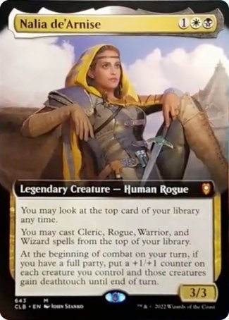 Nalia de'Arnise (Extended Art) [Commander Legends: Battle for Baldur's Gate] Foil
