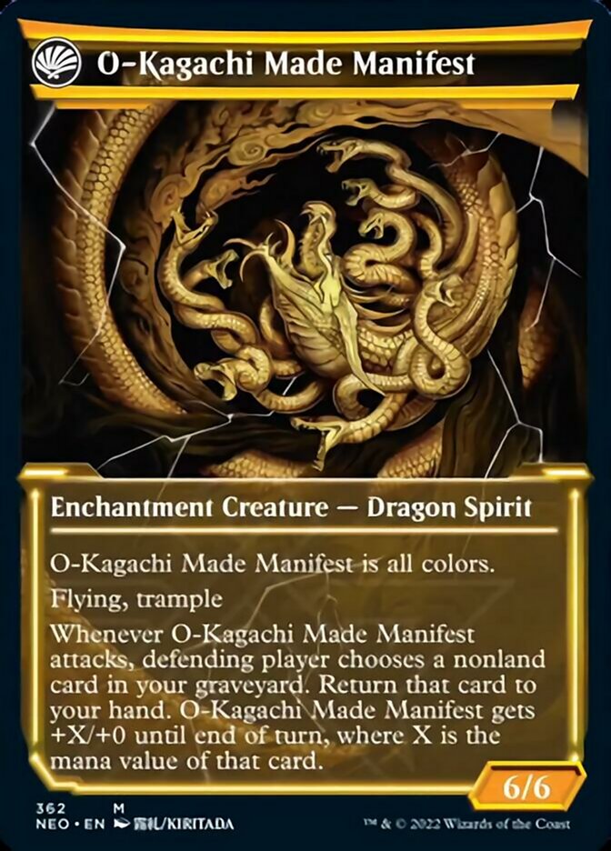 The Kami War // O-Kagachi Made Manifest (Showcase Soft Glow) [Kamigawa: Neon Dynasty] Foil