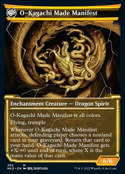 The Kami War // O-Kagachi Made Manifest (Showcase Soft Glow) [Kamigawa: Neon Dynasty] Foil