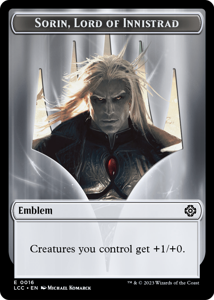 Sorin, Lord of Innistrad Emblem  [The Lost Caverns of Ixalan Commander Tokens]
