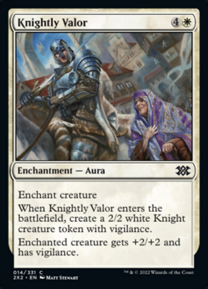 Knightly Valor [Double Masters 2022] Foil