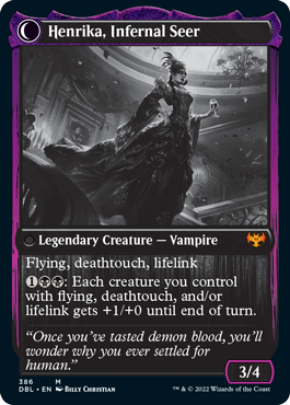 Henrika Domnathi // Henrika, Infernal Seer [Innistrad: Double Feature] Foil