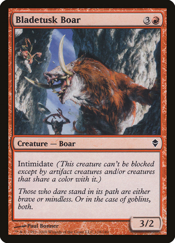 Bladetusk Boar [Zendikar] Foil