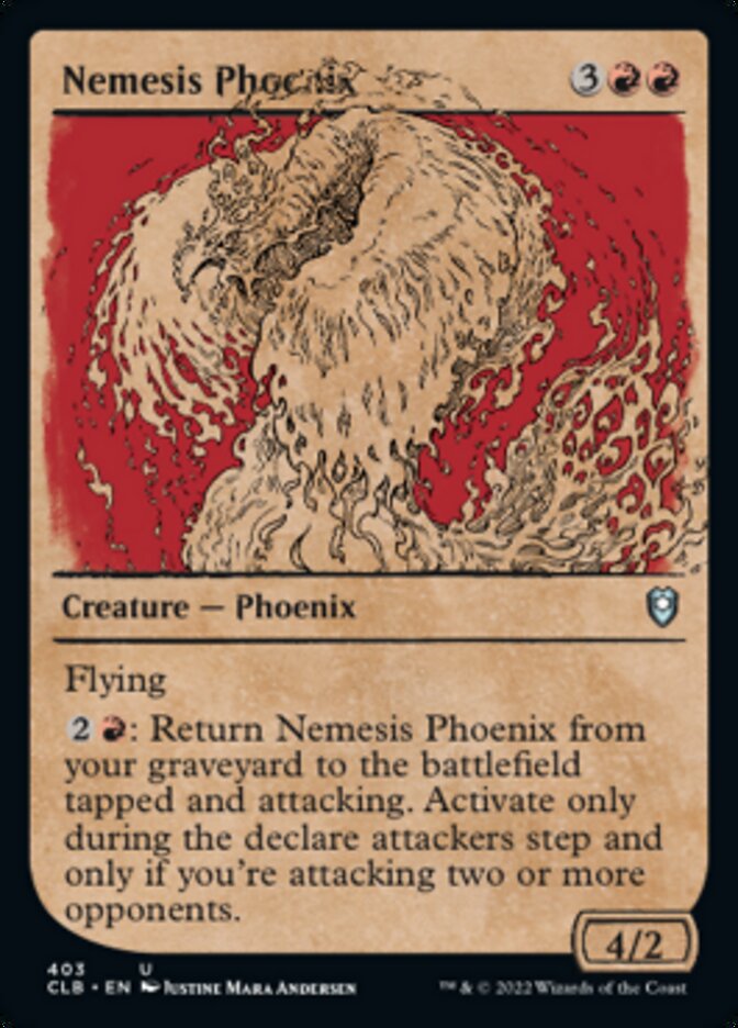 Nemesis Phoenix (Showcase) [Commander Legends: Battle for Baldur's Gate] Foil