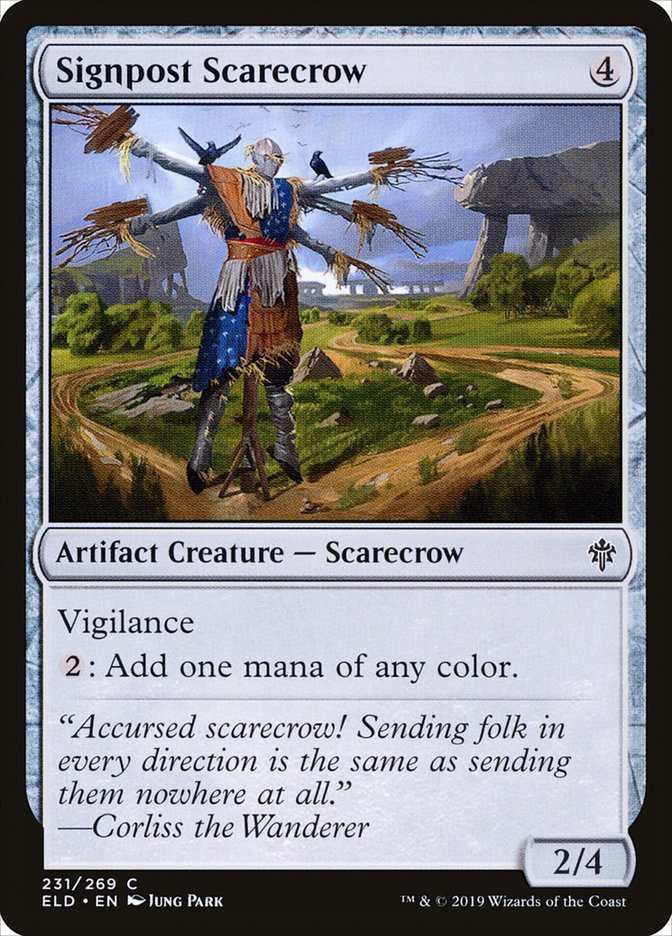 Signpost Scarecrow [Throne of Eldraine] Foil