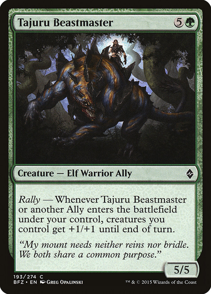 Tajuru Beastmaster [Battle for Zendikar] Foil