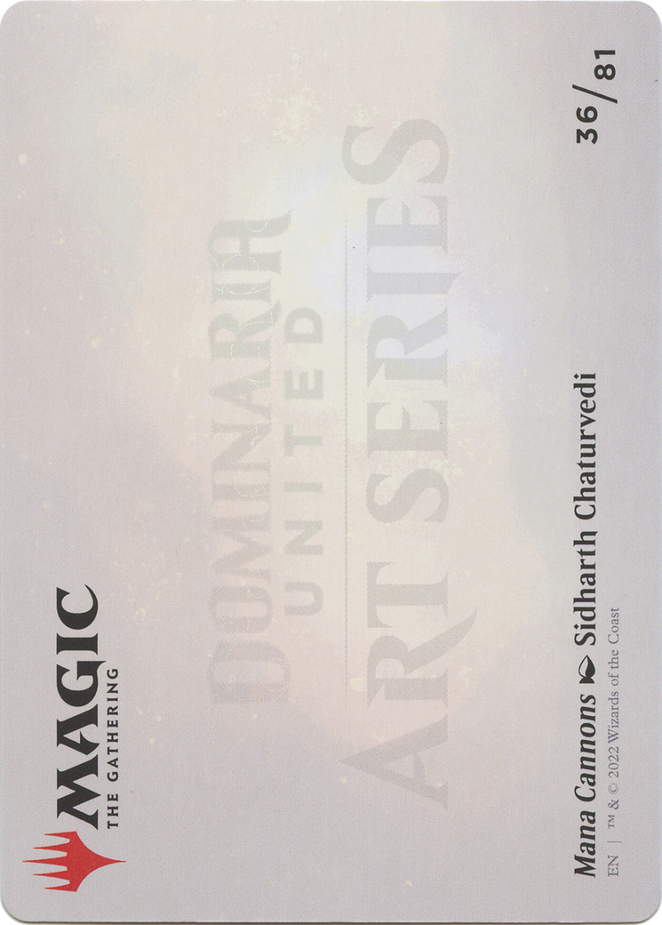 Mana Cannons // Mana Cannons  [Dominaria United Art Series] (Borderless) Foil