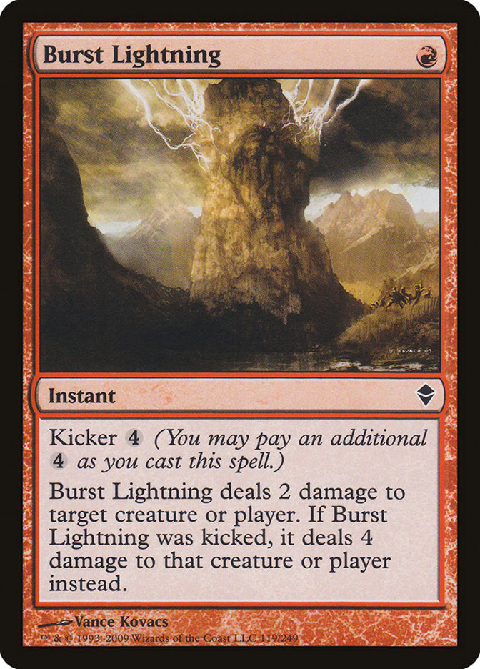 Burst Lightning [Zendikar] Foil
