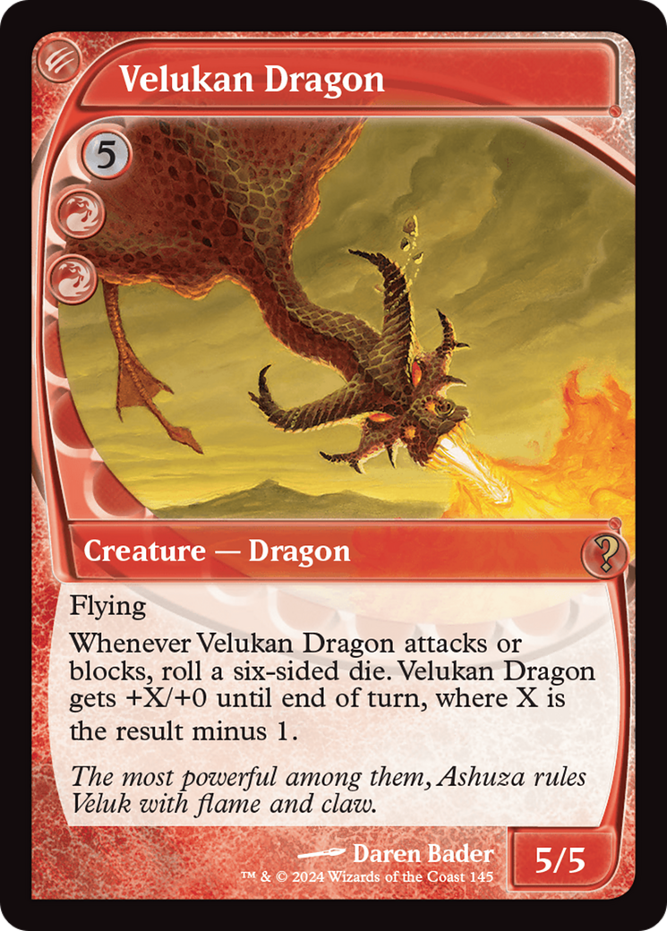 Velukan Dragon (Future Sight) [Mystery Booster 2] Foil